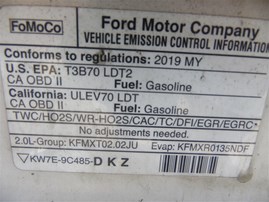 2019 Ford Edge White 2.0L Turbo At 2WD #F23271